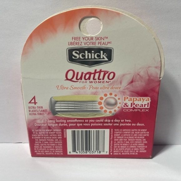 Schick Quattro Women Ultra Smooth Papaya Razor Blades Refills - Picture 8 of 13
